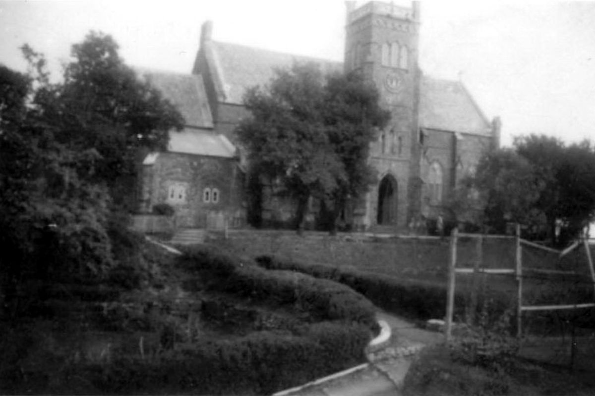 The college chapel, historical photograph
